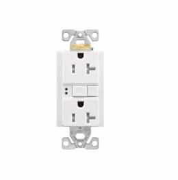 Eaton Wiring 20 Amp AFGF Receptacle, NEMA 5-20R, 2-Pole, White