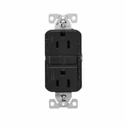 Eaton Wiring 15A TR Slim Self-Test GFCI Receptacle Outlet, 125V, Black