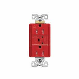 Eaton Wiring 15 Amp Surge Protection Receptacle w/ LED Indicators, Red