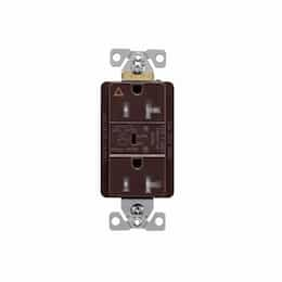 Eaton Wiring 20 Amp Surge Protection Receptacle w/Alarm & LED Indicators, Commercial Grade, Brown