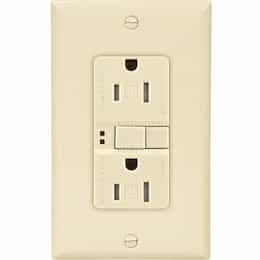 15 Amp GFCI Receptacle, Tamper Resistant, 125V, Almond