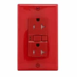 Eaton Wiring 20 Amp Tamper Resistant Duplex GFCI Receptacle Outlet, Red