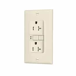 20 Amp Tamper Resistant Duplex GFCI Receptacle Outlet, Ivory