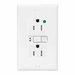 Eaton Wiring 15 Amp Tamper Resistant Hospital Grade GFCI NAFTA-Compliant Outlet, White