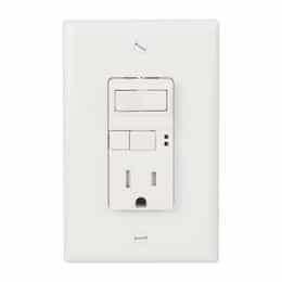 Eaton Wiring 15 Amp Tamper Resistant GFCI Outlet & Switch Combination, White