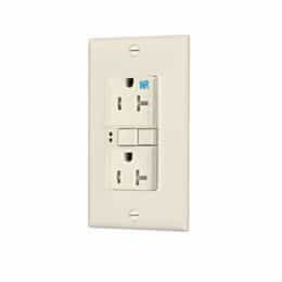 Eaton Wiring 20 Amp Tamper & Weather Resistant GFCI NAFTA-Compliant Outlet, Light Almond