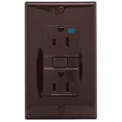 Eaton Wiring 15 Amp Weather Resistant GFCI Receptacle NAFTA-Compliant Outlet, Brown
