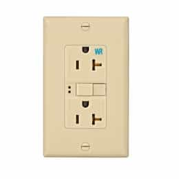 Eaton Wiring 20 Amp Weather Resistant GFCI Receptacle Outlet, Ivory