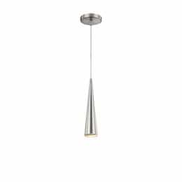 12-in 50W Conical Pendant, GU10, DIM, 120V, Nickel