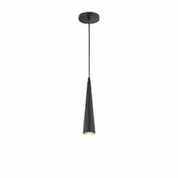 12-in 50W Conical Pendant, GU10, DIM, 120V, Black