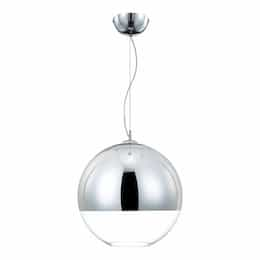 16-in 50W Pendant Orb, E26, DIM, 120V, Chrome