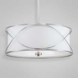 240W 4 Light Pendant, A19, 120V, Brushed Nickel