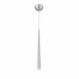 5-in 5W Tassone Conical Pendant, 120V, 330 lm, 3000K, Chrome