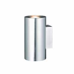 6-in 14W Cylindrical Exterior Wall Sconce, 120V, 830 lm, 3000K, ALUM