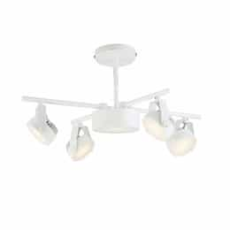 45W Pendant Mount 5-Light Chandelier, 120V, 3200 lm, 3000K, White