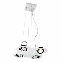 20W 4-Light Pendant, 120V, 1800 lm, 3000K, White