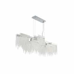 100W Rectangular Pendant, 2905lm, 120V, 3000K, Chrome