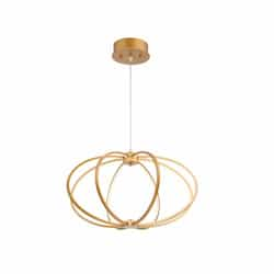 36W Round Pendant, 2300lm, 120V, 3000K, Gold