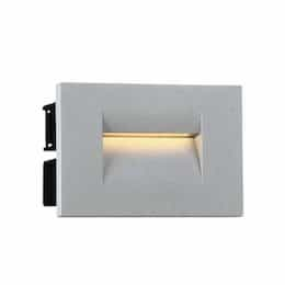 3.6W In-Wall Step Light, 120V, 80 lm, 3000K, Marine Gray