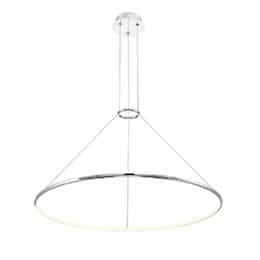 32-in 30W Valley Pendant Light, 120V, 900 lm, 3000K, Chrome