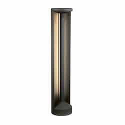 30W Reza Bollard Light, 1340 lm, 120V, 3000K, Gray