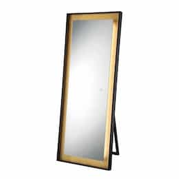 26x65-in 65W Anya Rectangular Mirror, 7610 lm, 120V, 30/45/64K, Black