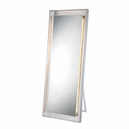 26x65-in 65W Anya Rectangular Mirror, 7610 lm, 120V, 30/45/64K, Silver