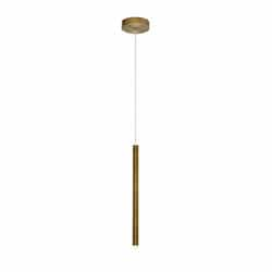 16-in 3W Navada Pendant, 150 lm, 120V, 3000K, Brass