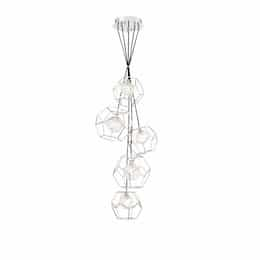 40.5-in 25W Round LED Chandelier, Dim, 1250 lm, 120V, 3000K