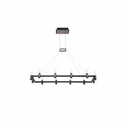 40-in 54W LED Chandelier, Rectangular, Dim, 1920 lm, 120V, 3000K, NKL