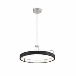 Eurofase 26-in 32W LED Wall Pendant, Round, Dim, 1800 lm, 120V, 3000K, Nickel