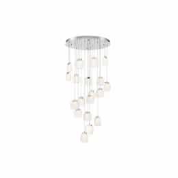 29-in Wide 1805W Paget LED Chandelier, 5700 lm, 120V, 3000K, Chrome