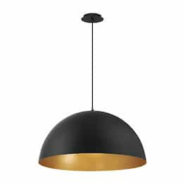 24-in 60W LED Pendant Light, 1125 lm, 120V, 3000K, Black/Gold