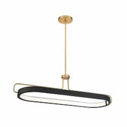 12-in 35W Pemberton 1-Light Pendant, 1900 lm, 120V, 3000K, Brass