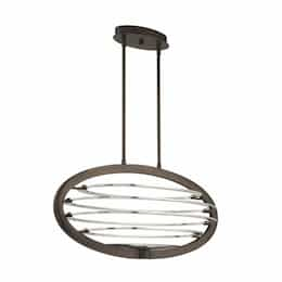 35.5-in 110W LED Chandelier, Dim, 1600 lm, 120V, 3000K, Nickel