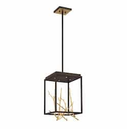 12.5-in 24W LED Chandelier, Dim, 1660 lm, 120V, 3000K, Bronze