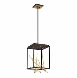 12.5-in 24W LED Chandelier, Dim, 1660 lm, 120V, 3000K, Bronze