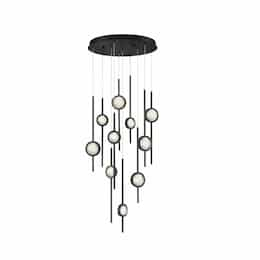 24-in 57W LED Chandeliers, Dim, 2300 lm, 120V 3500K, Black