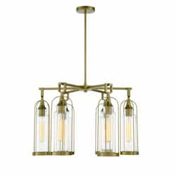 26-in 360W LED Chandelier, Dimmable, 6-Light, 120V, Gold