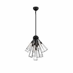 20-in 280W Dendelio Pendant, 7-Light, E12, 120V, Black