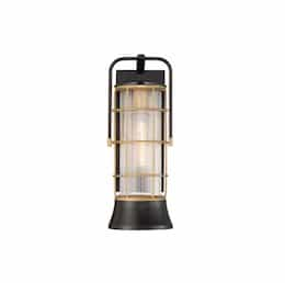 16-in 60W Rivamar Outdoor Wall Lantern, 1-Light, E26, 120V, Black/Gold