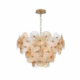 29-in 720W Sue-Anne Chandelier, 12-Light, E12, 120V, Matte Gold