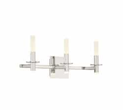 24-in 22W Torna LED Vanity Light, 3-Light, 776 lm, 120V, 3000K, Nickel