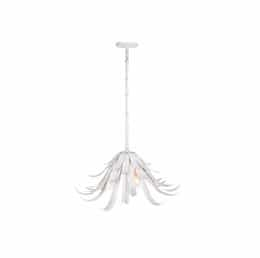 24-in 120W Kagra Chandelier, 3-Light, E12, 120V, Distressed White