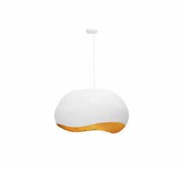 36-in 240W Baleia Pendant, 4-Light, E26, 120V, White/Gold