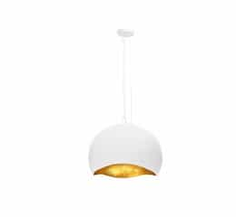 24-in 180W Baleia Pendant, 3-Light, E26, 120V, White/Gold