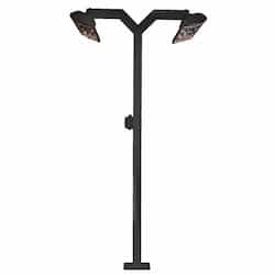 8-ft Pole Mount for 1500/4000/5000W Infrared Heater, Dual, Black