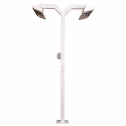 8-ft Pole Mount for 1500/4000/5000W Infrared Heater, Dual, White