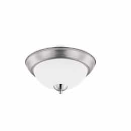 11W 11" LED Flush Mount Ceiling Light, Round, 902 lm, 3000K, Acid Etch