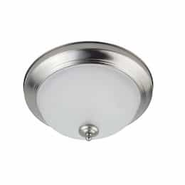 Euri Lighting 13-in 24W LED Flush Mount Light, 2200 lm, 120V, 2700K, Brushed Nickel